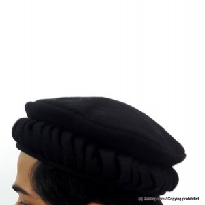 Black Lahori Style Chitrali Caps or Pakol / Peshawari Cap HCC-04-1
